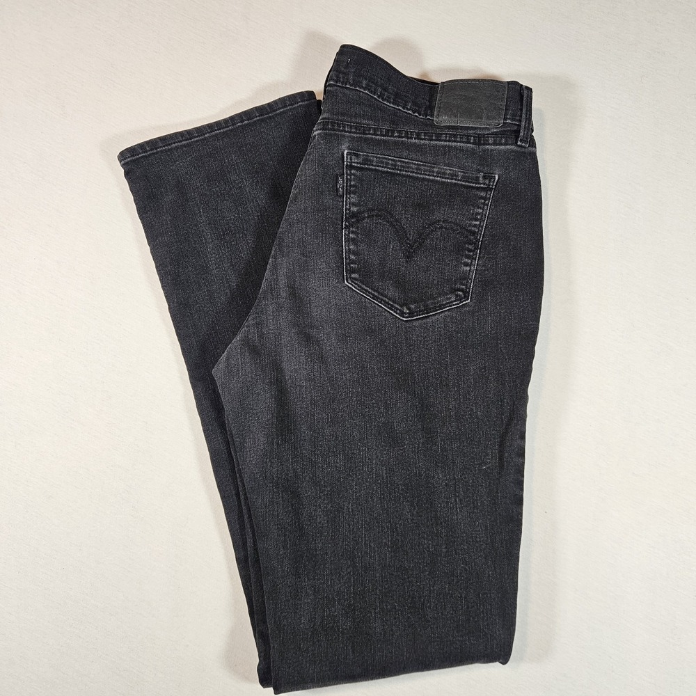 Levi's 505 Jeans Womens Straight Fit Size 30 Black Denim